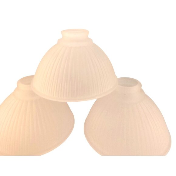 Frosted Glass Vintage Chandelier Light Bulb Cover Shades Ribbed Design 1 Pc - Picture 12 of 16